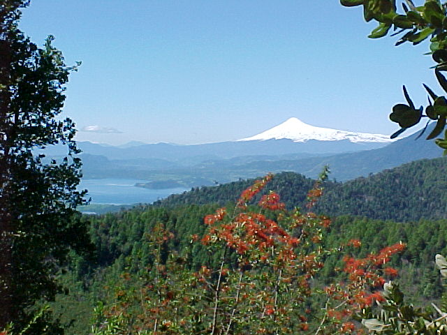 A "coloured" view of the Villarica volcano